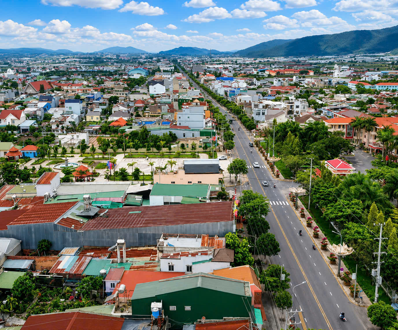 Một góc xã Đơn Dương từ trên cao