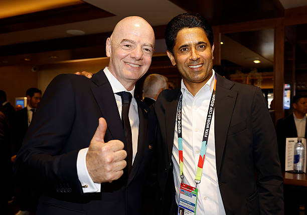 Nasser Al-Khelaifi có thể tranh chiếc ghế chủ tịch FIFA với Infantino. Ảnh: Getty Images.