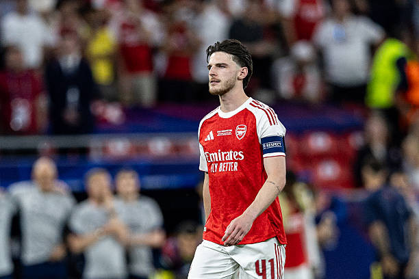 Mikel Arteta tiết lộ tình trạng của Declan Rice. Ảnh: Getty Images