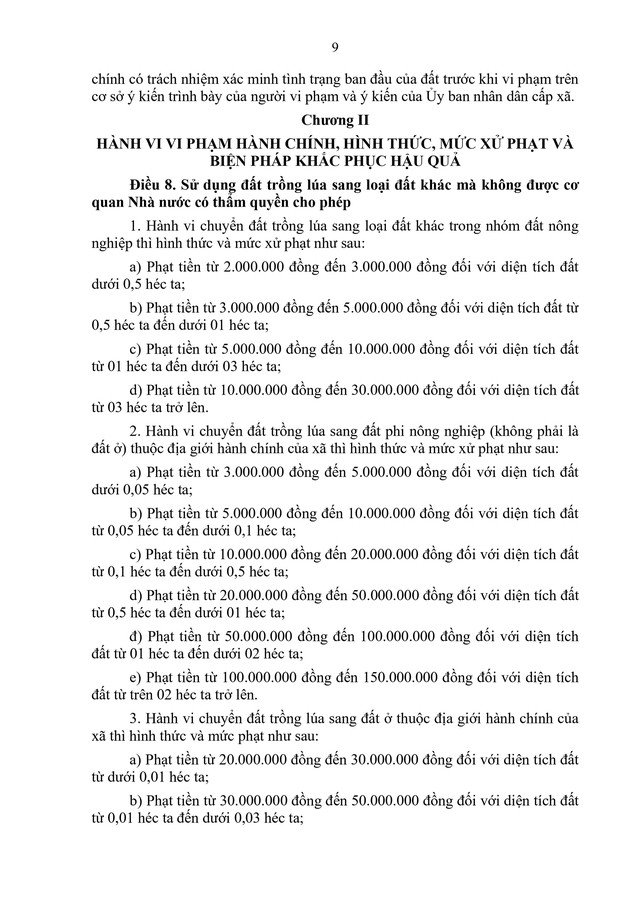 Văn bản hợp nhất 73/2026/VBHN-NĐ-BNNMT Quy định xử phạt vi phạm hành chính lĩnh vực đất đai- Ảnh 9.