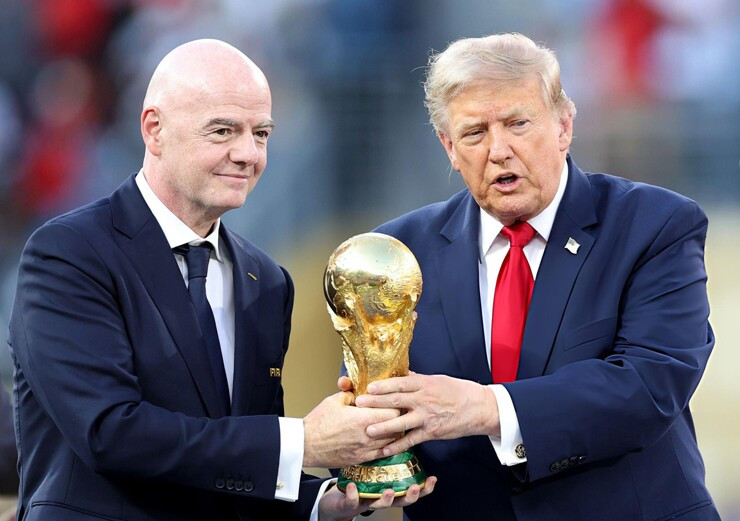 Infantino có mối quan hệ khá thân thiết với ông Trump