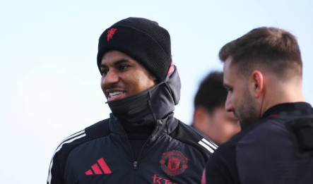 Marcus Rashford trong màu áo Manchester United.