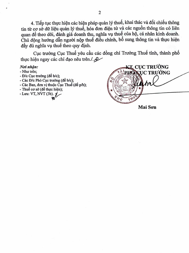Khẩn trương hướng dẫn, đôn đốc hộ kinh doanh thông báo doanh thu, kê khai thuế- Ảnh 3.