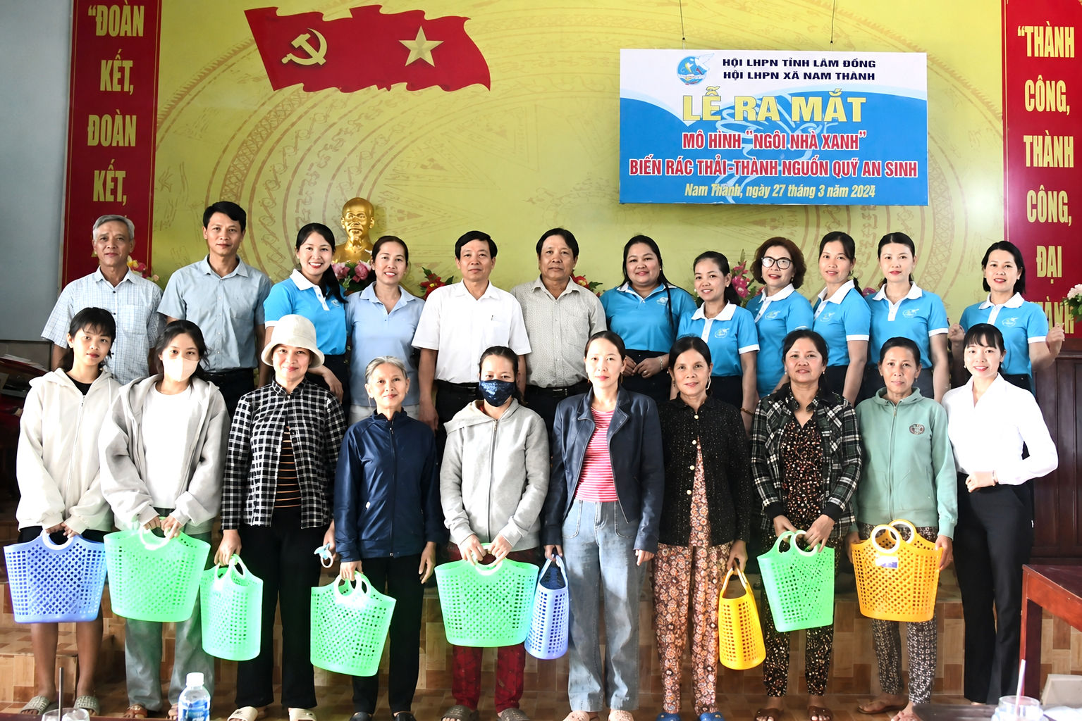 Hội LHPN xã Nam Thành ra mắt mô hình ngôi nhà xanh- Biến rác thải thành nguồn quỹ an sinh