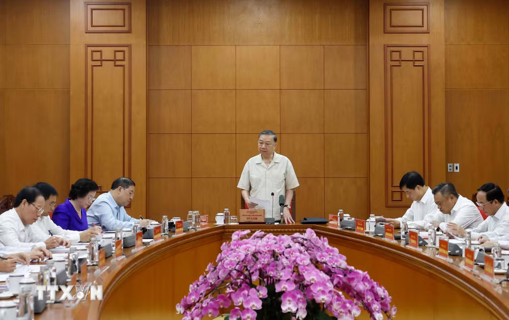 Tổng Bí thư, Chủ tịch nước Tô Lâm phát biểu. (Ảnh: Thống Nhất/TTXVN) ttxvn-tong-bi-thu-chu-tich-nuoc-to-lam-chu-tri-lam-viec-voi-dang-uy-chinh-phu-2.jpg