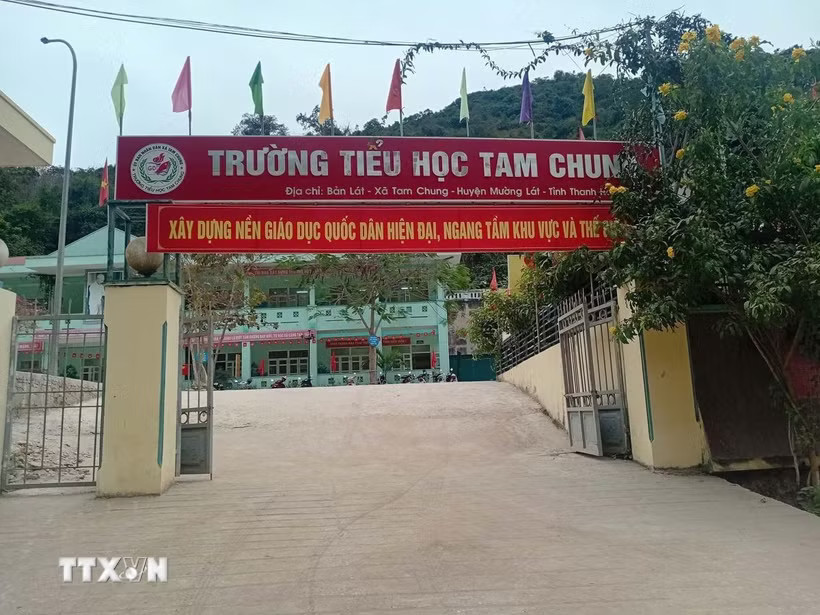Trường Tiểu học Tam Chung (Thanh Hóa). (Ảnh: Nguyễn Nam.TTXVN)