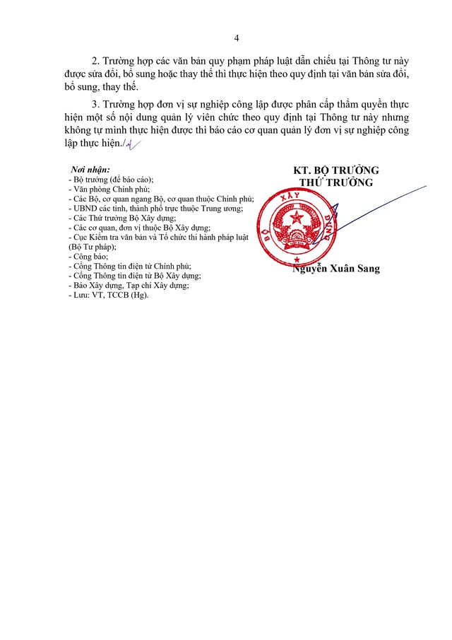 Phân cấp thẩm quyền quản lý công chức, viên chức thuộc Bộ Xây dựng- Ảnh 4.
