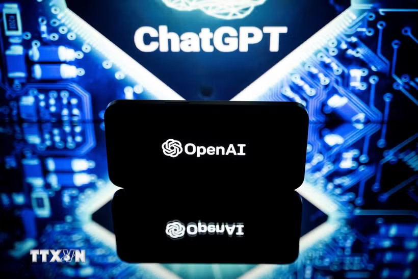 Biểu tượng Tập đoàn công nghệ Mỹ OpenAI. (Ảnh: AFP/TTXVN)