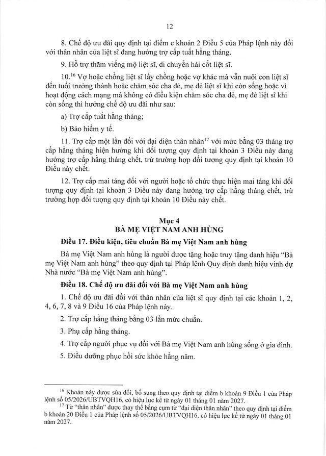 PHÁP LỆNH ƯU ĐÃI NGƯỜI CÓ CÔNG VỚI CÁCH MẠNG- Ảnh 13.