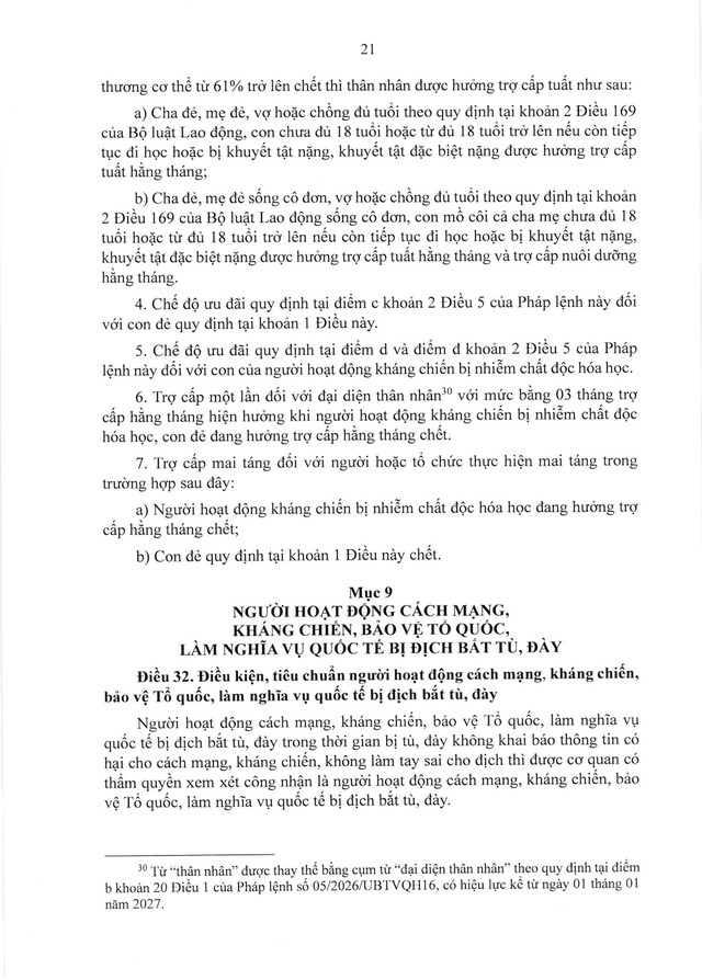 PHÁP LỆNH ƯU ĐÃI NGƯỜI CÓ CÔNG VỚI CÁCH MẠNG- Ảnh 22.