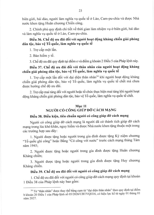 PHÁP LỆNH ƯU ĐÃI NGƯỜI CÓ CÔNG VỚI CÁCH MẠNG- Ảnh 24.