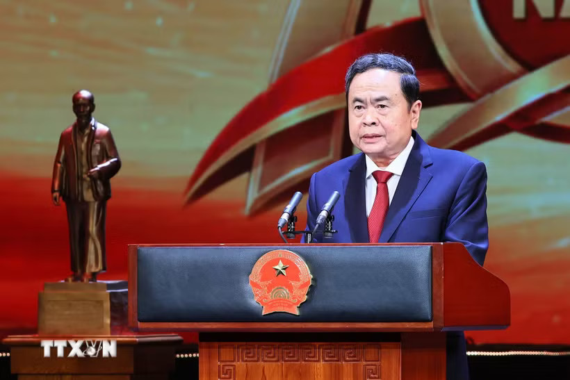 Chủ tịch Quốc hội Trần Thanh Mẫn phát biểu. (Ảnh: Doãn Tấn/TTXVN)