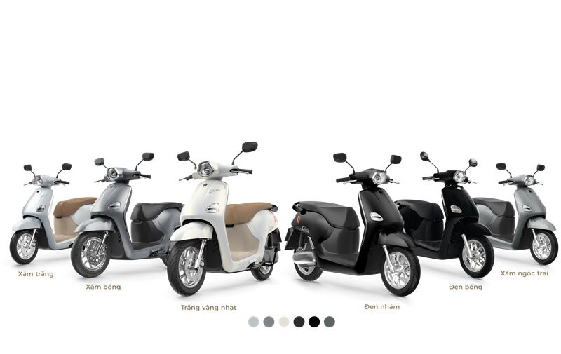 6 lựa chọn màu sắc trên xe máy Yadea Osta