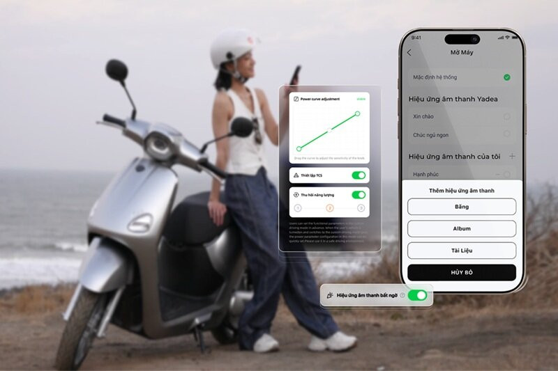 Tích hợp nhiều tính năng thông minh trên Yadea Osta