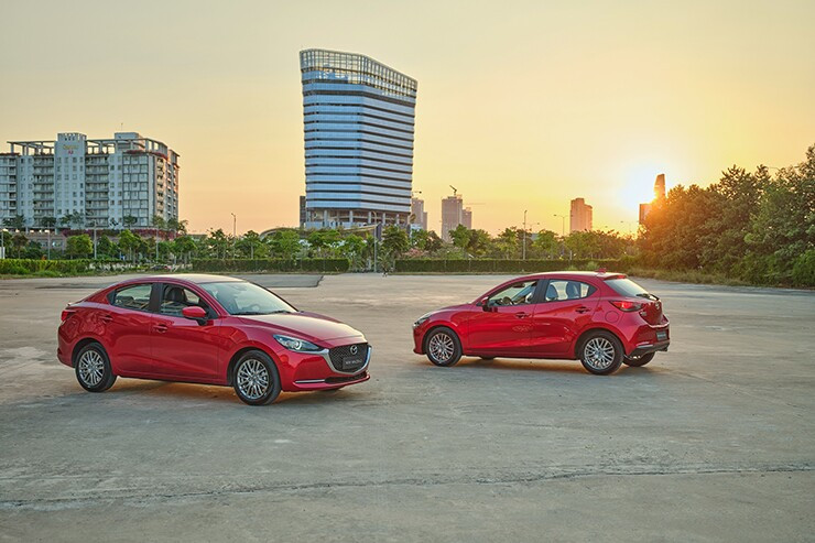 Tổng thể xe Mazda2 2026 phiên bản mới tại Việt Nam