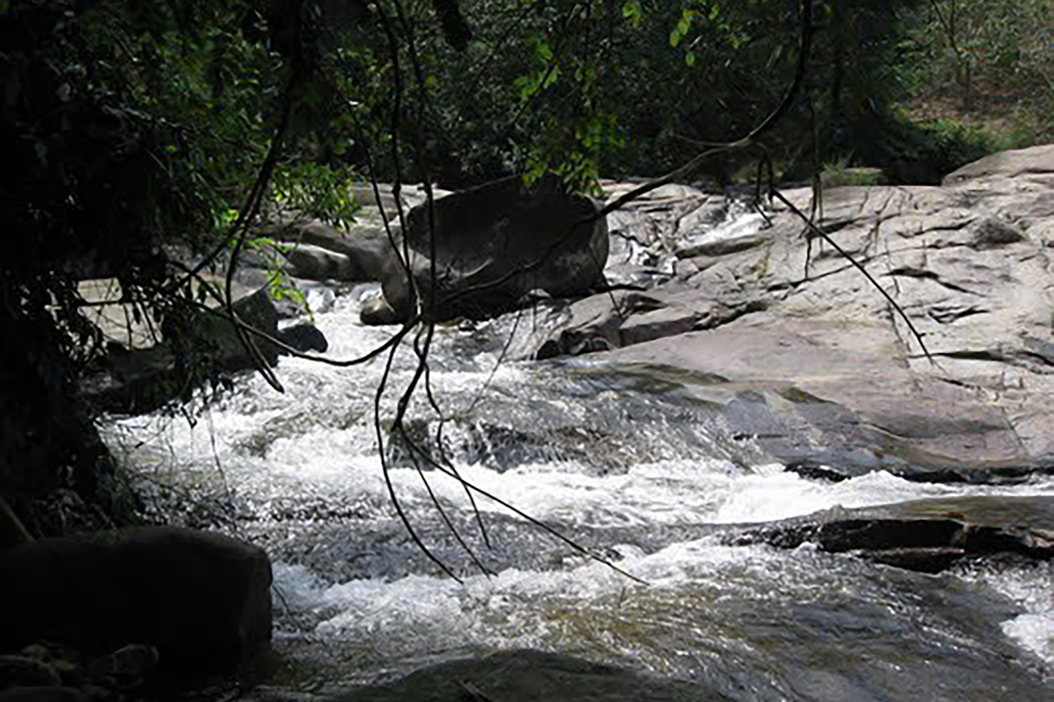 A view of Thac Truot, natural waterslide in Nghi Duc Commune
