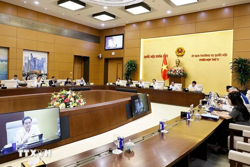 Chủ tịch Quốc hội Trần Thanh Mẫn phát biểu. (Ảnh: Doãn Tấn/TTXVN)