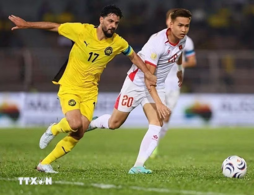 Việt Nam tái ngộ Malaysia với lợi thế thắng 2-0 ở lượt đi trên sân đối thủ. (Ảnh: TTXVN phát)