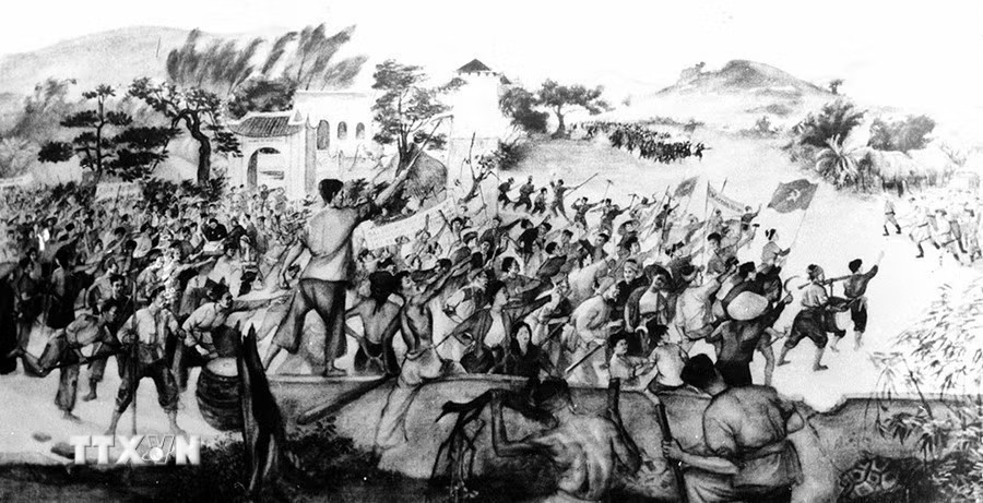 Phong trào đấu tranh cách mạng trong giai đoạn 1930 -1931, đỉnh cao là Xô viết Nghệ - Tĩnh đã bùng nổ là cuộc tổng diễn tập đầu tiên của cách mạng Việt Nam do Đảng của giai cấp công nhân lãnh đạo, trở thành mốc son chói lọi trong lịch sử cách mạng Việt Nam. (Ảnh: TTXVN)