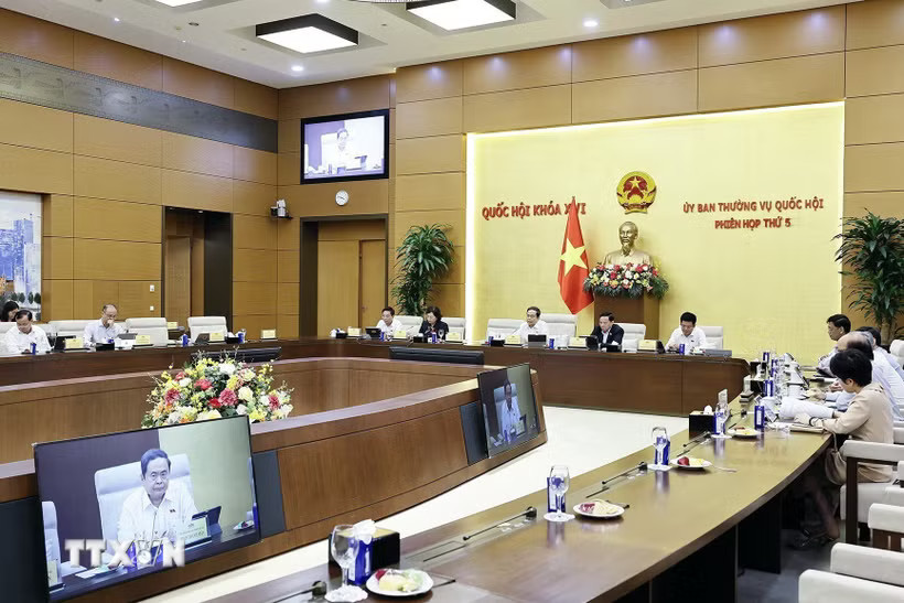 Chủ tịch Quốc hội Trần Thanh Mẫn phát biểu. (Ảnh: Doãn Tấn/TTXVN)