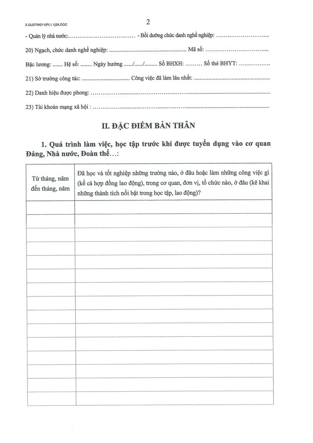 Quy định số 211-QĐ/TW về quản lý hồ sơ cán bộ- Ảnh 21.