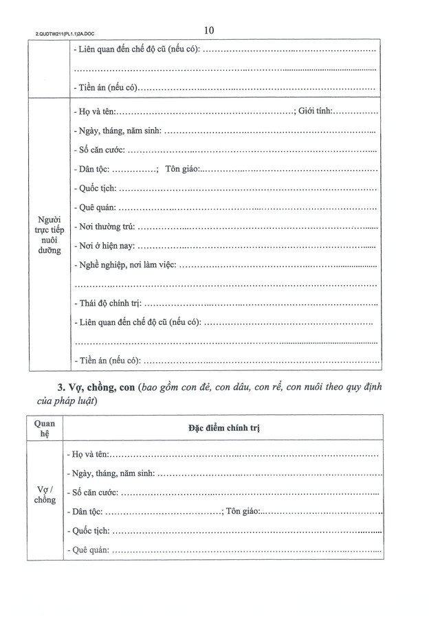 Quy định số 211-QĐ/TW về quản lý hồ sơ cán bộ- Ảnh 29.