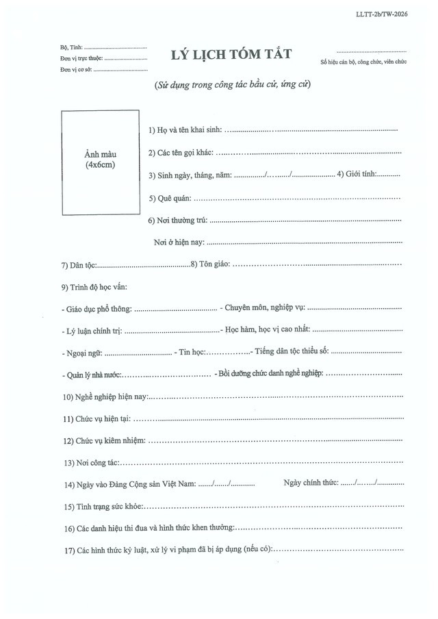 Quy định số 211-QĐ/TW về quản lý hồ sơ cán bộ- Ảnh 36.