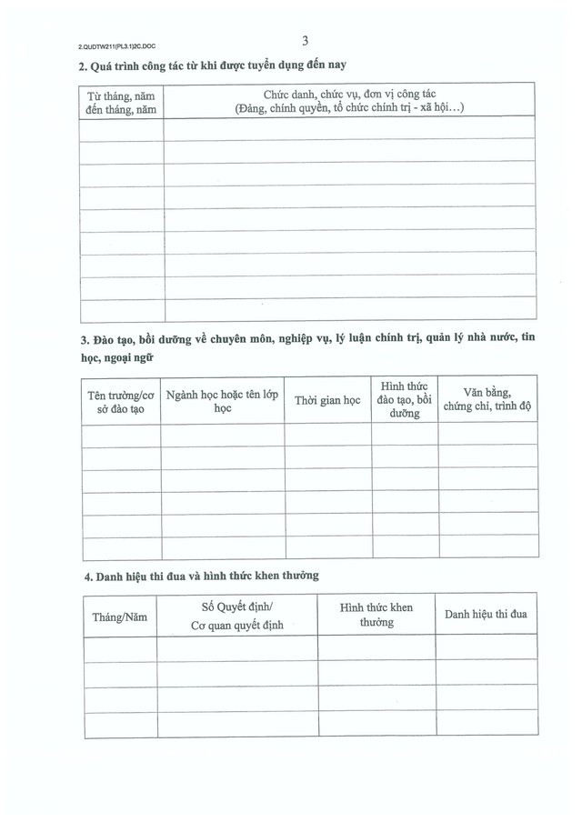 Quy định số 211-QĐ/TW về quản lý hồ sơ cán bộ- Ảnh 41.