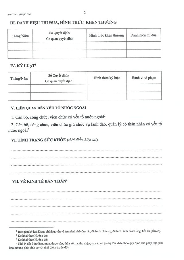 Quy định số 211-QĐ/TW về quản lý hồ sơ cán bộ- Ảnh 49.
