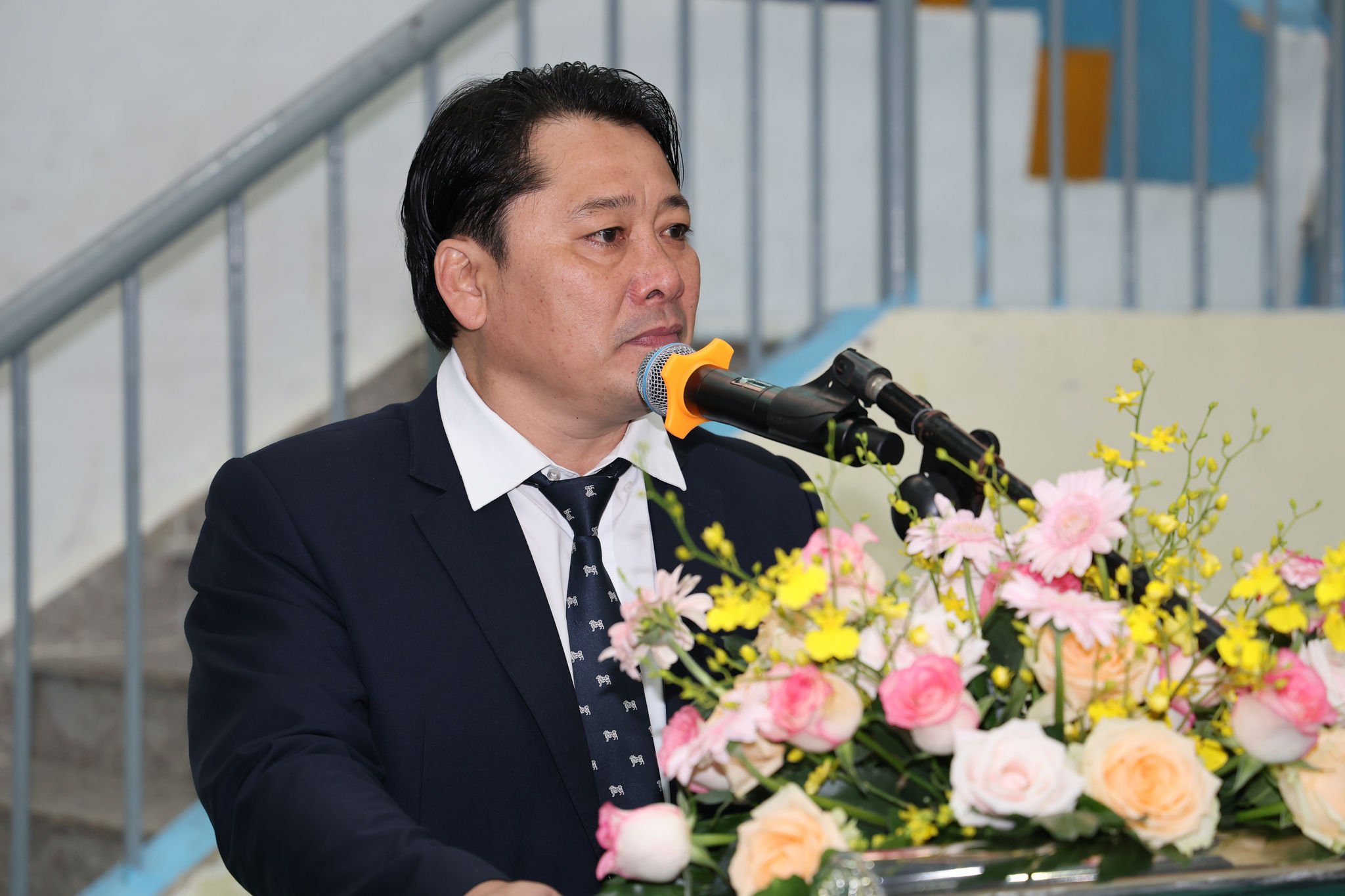Ông Lê Ngọc Quang, Phó Giám đốc Sở Văn hóa Thể thao à Du Lịch phát biểu môn ovinam