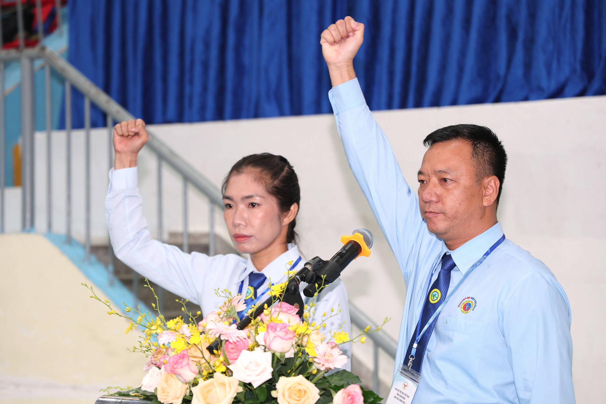 Trọng tài tuyên thệ trong lễ khai mạc