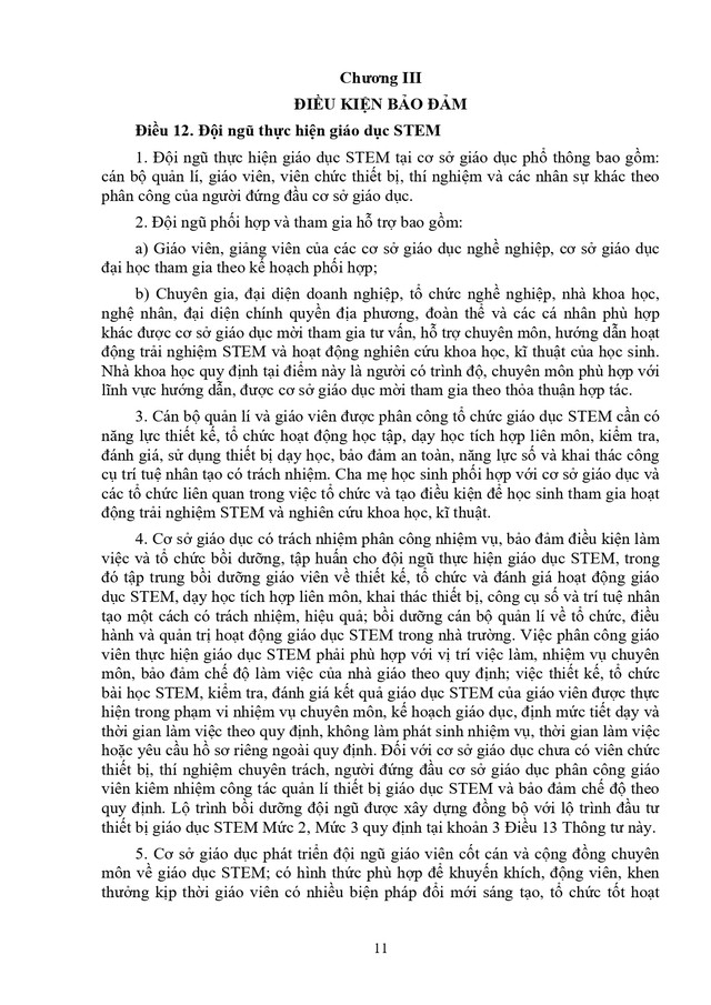 Dự thảo Thông tư quy định về tổ chức hoạt động giáo dục STEM trong giáo dục phổ thông- Ảnh 12.
