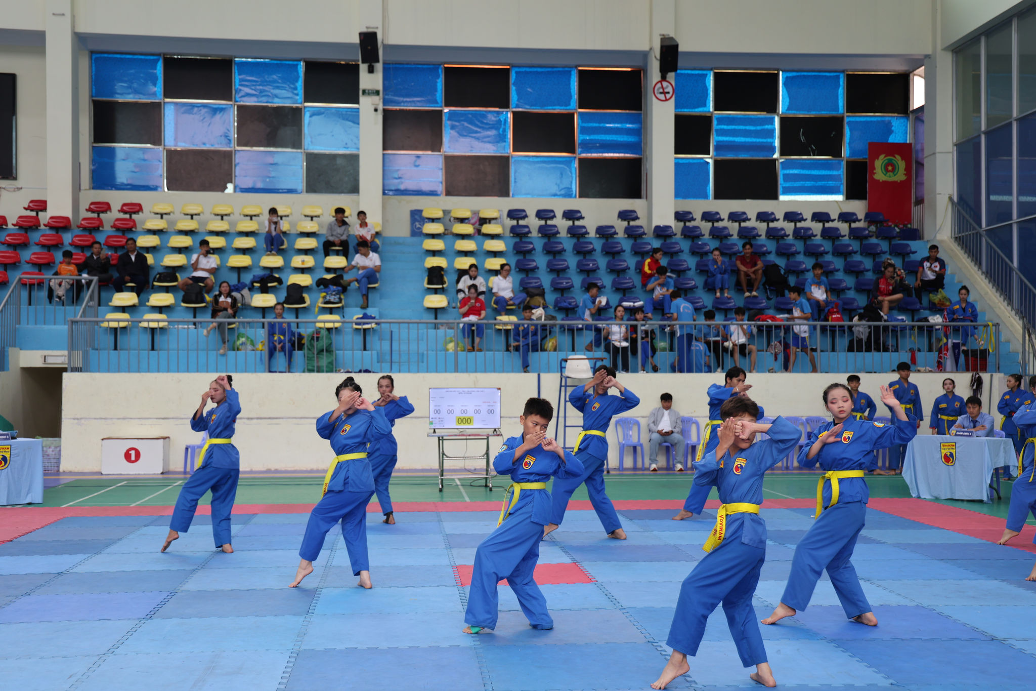 Màn biểu diễn của các VĐV Vovinam Cụm I