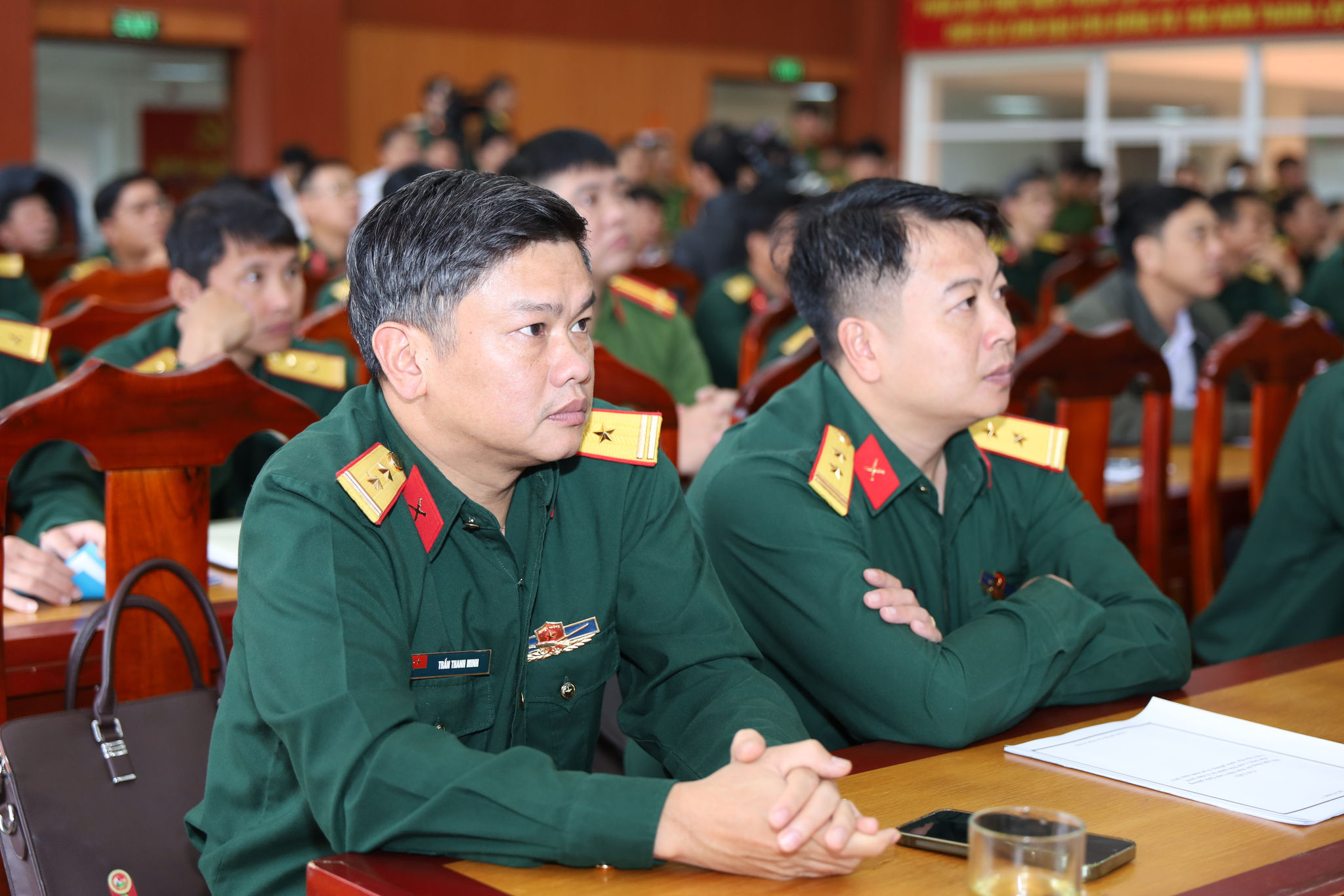 Đại diện các đơn vị thuộc Bộ CHQS tỉnh dự hội nghị