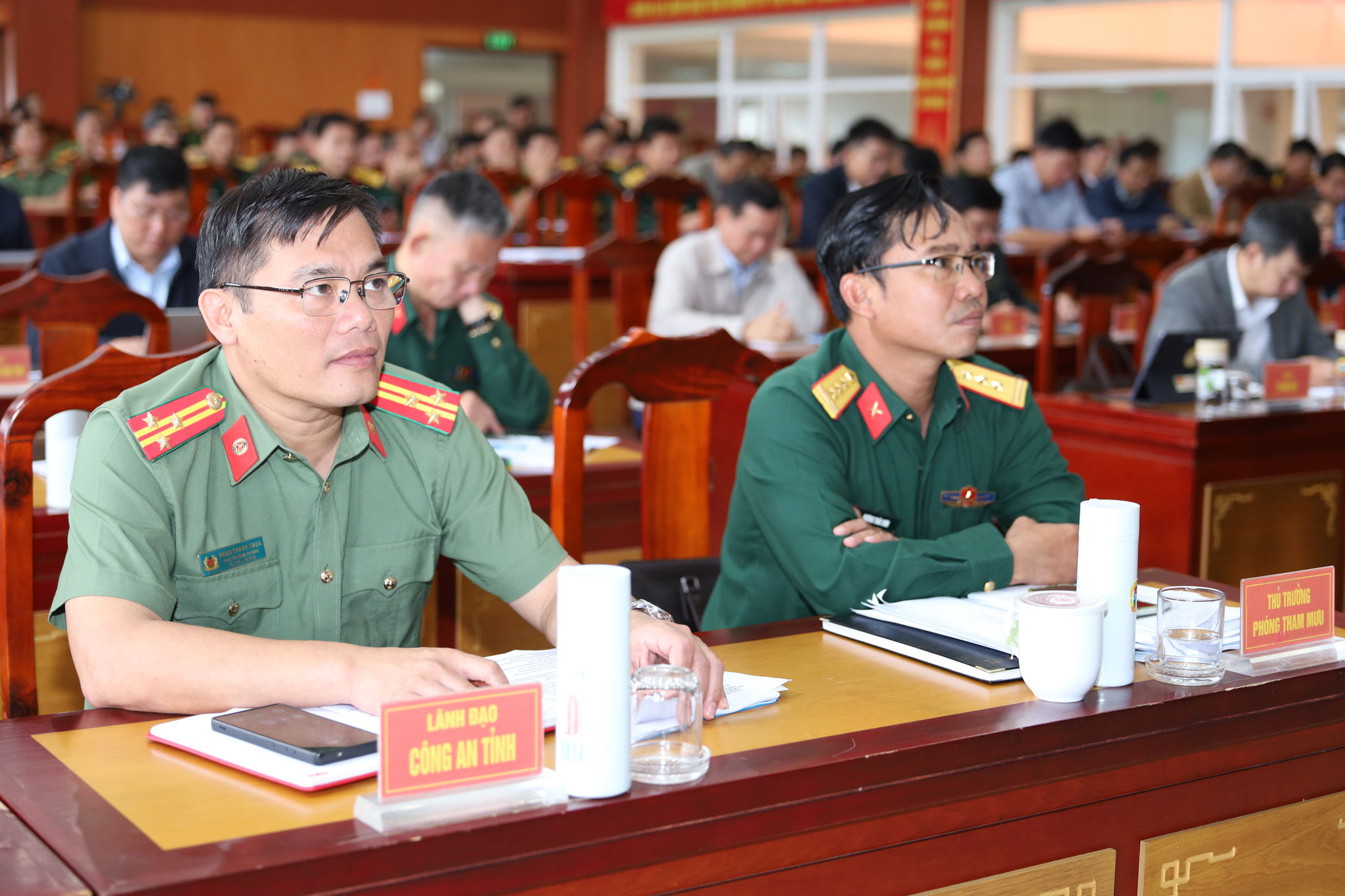 Đại diện Công an tỉnh và Phòng Tham mưu (