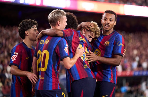 Barca tiếp tục thể hiện màn trình diễn ấn tượng. Ảnh: Getty.