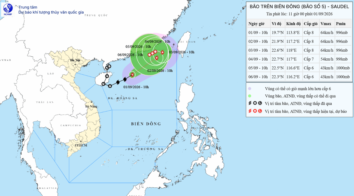 TIN BÃO TRÊN BIỂN ĐÔNG (Cơn bão số 05)