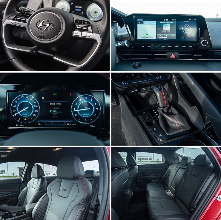 Thiết kế vô-lăng và khu vực điều khiển trung tâm của Elantra