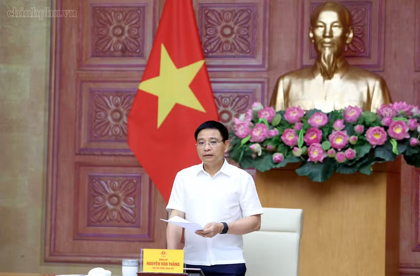 Phó Thủ tướng Nguyễn Văn Thắng, Trưởng Ban Chỉ đạo điều hành giá chủ trì cuộc họp đánh giá kết quả công tác quản lý, điều hành giá 8 tháng đầu năm 2026. (Ảnh: chinhphu.vn/TTXVN phát)
