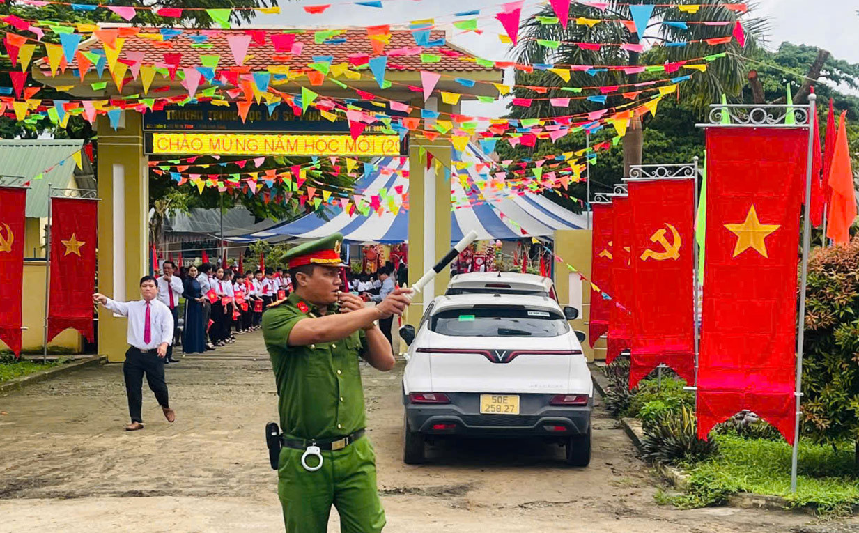 Công an Nam Thành triển khai bảo vệ Lễ khai giảng;