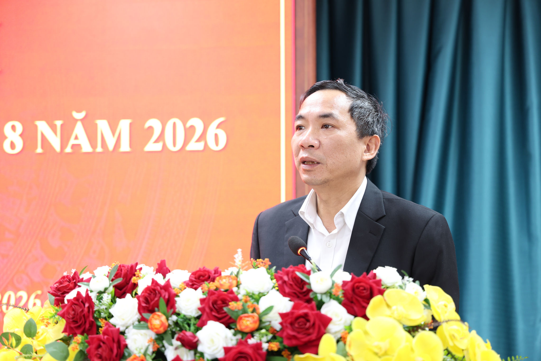 Đồng chí Hoàng Mạnh Thắng cảm ơn tới các cơ quan báo chí đã lan tỏa thông tin của tỉnh