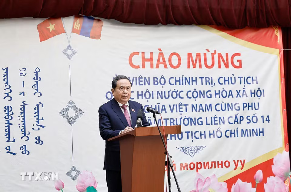 Chủ tịch Quốc hội Trần Thanh Mẫn phát biểu. (Ảnh: Doãn Tấn/TTXVN)