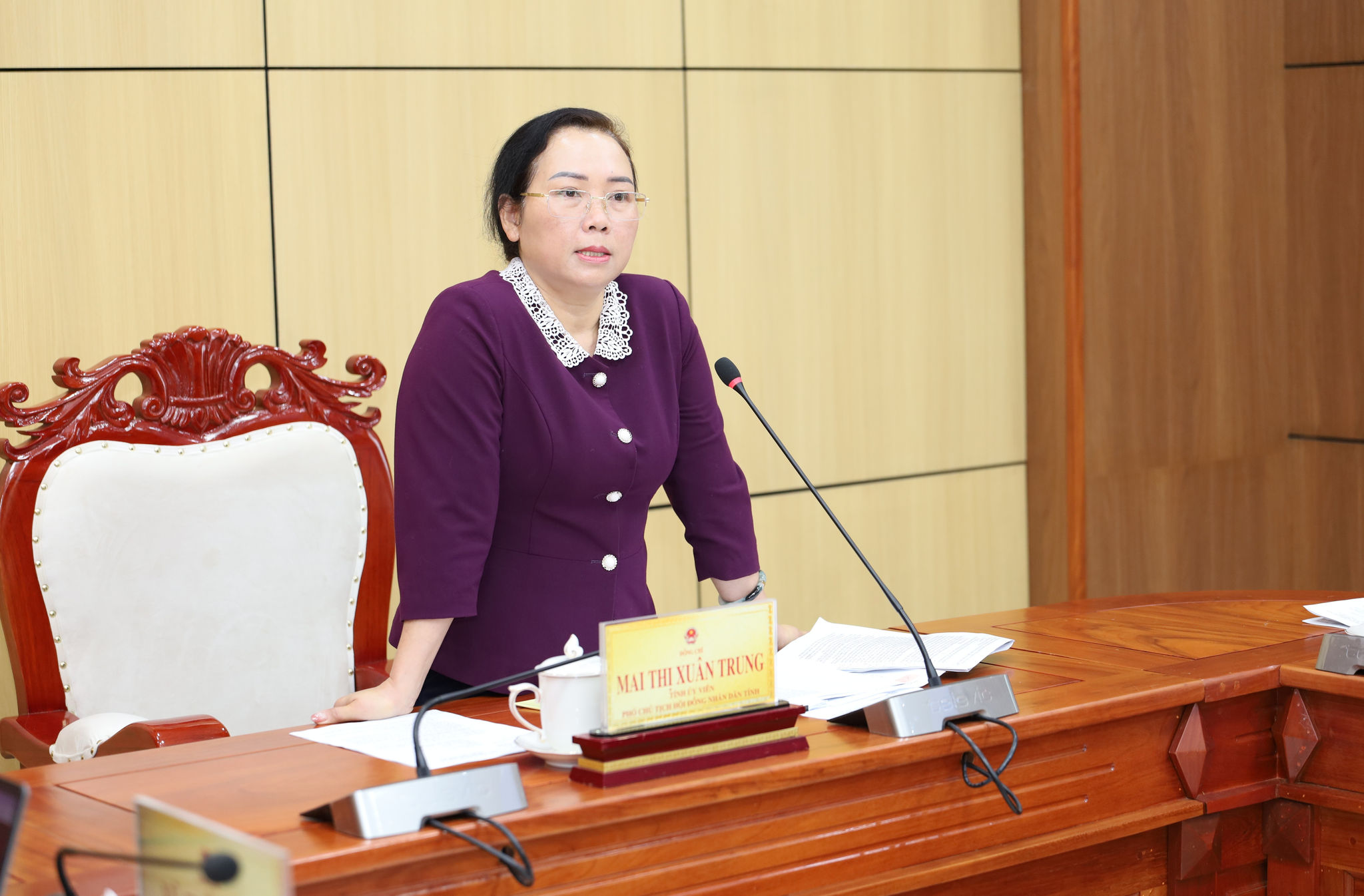 Tỉnh ủy viên, Phó Chủ tịch HĐND tỉnh Lâm Đồng Mai Thị Xuân Trung kết luận tại buổi tiếp công dân