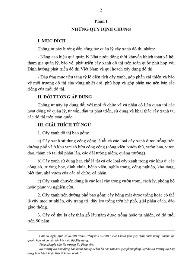 Thông tư hướng dẫn quản lý cây xanh đô thị- Ảnh 2.