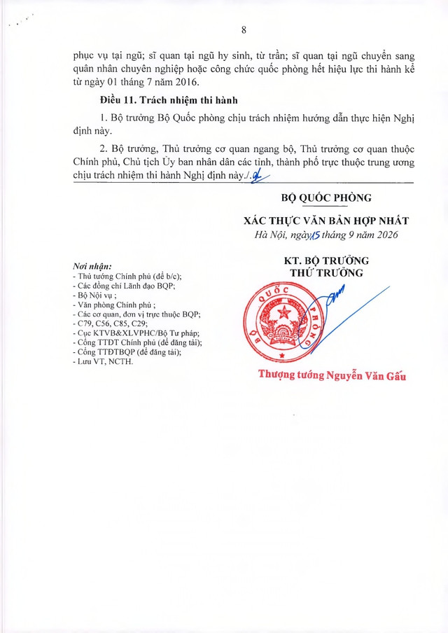Nghị định quy định chế độ, chính sách đối với quân nhân chuyên nghiệp, công nhân, viên chức quốc phòng- Ảnh 8.