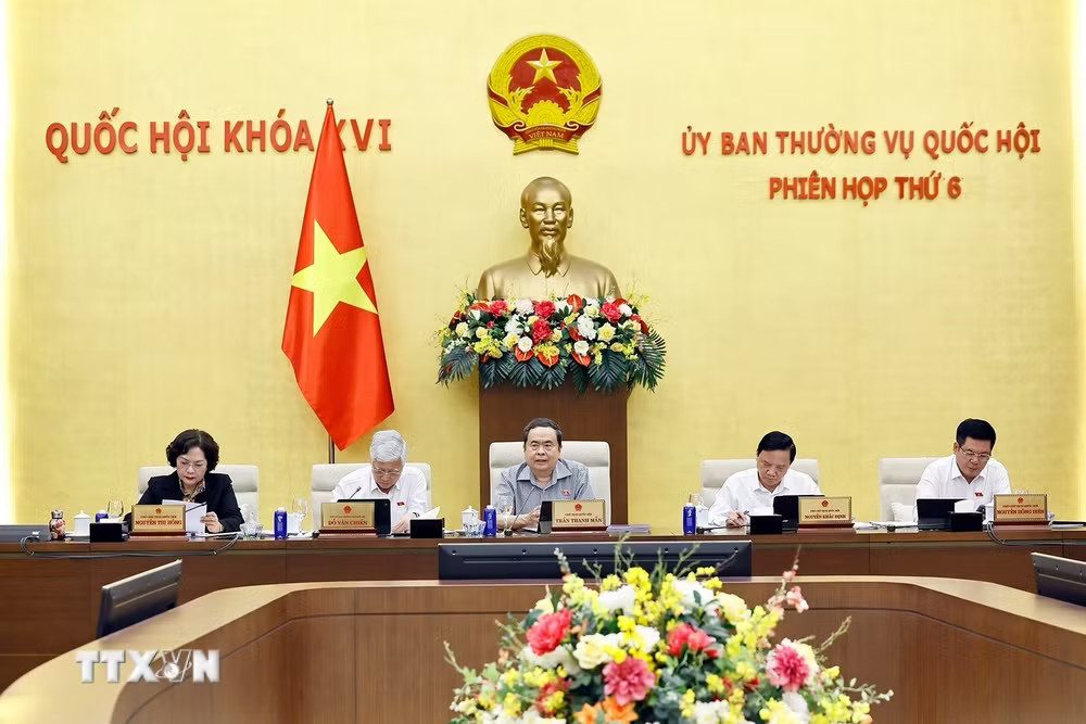 Chủ tịch Quốc hội Trần Thanh Mẫn phát biểu. (Ảnh: Doãn Tấn/TTXVN) ttxvn_chu-tich-quoc-hoi-tran-thanh-man-2.jpg