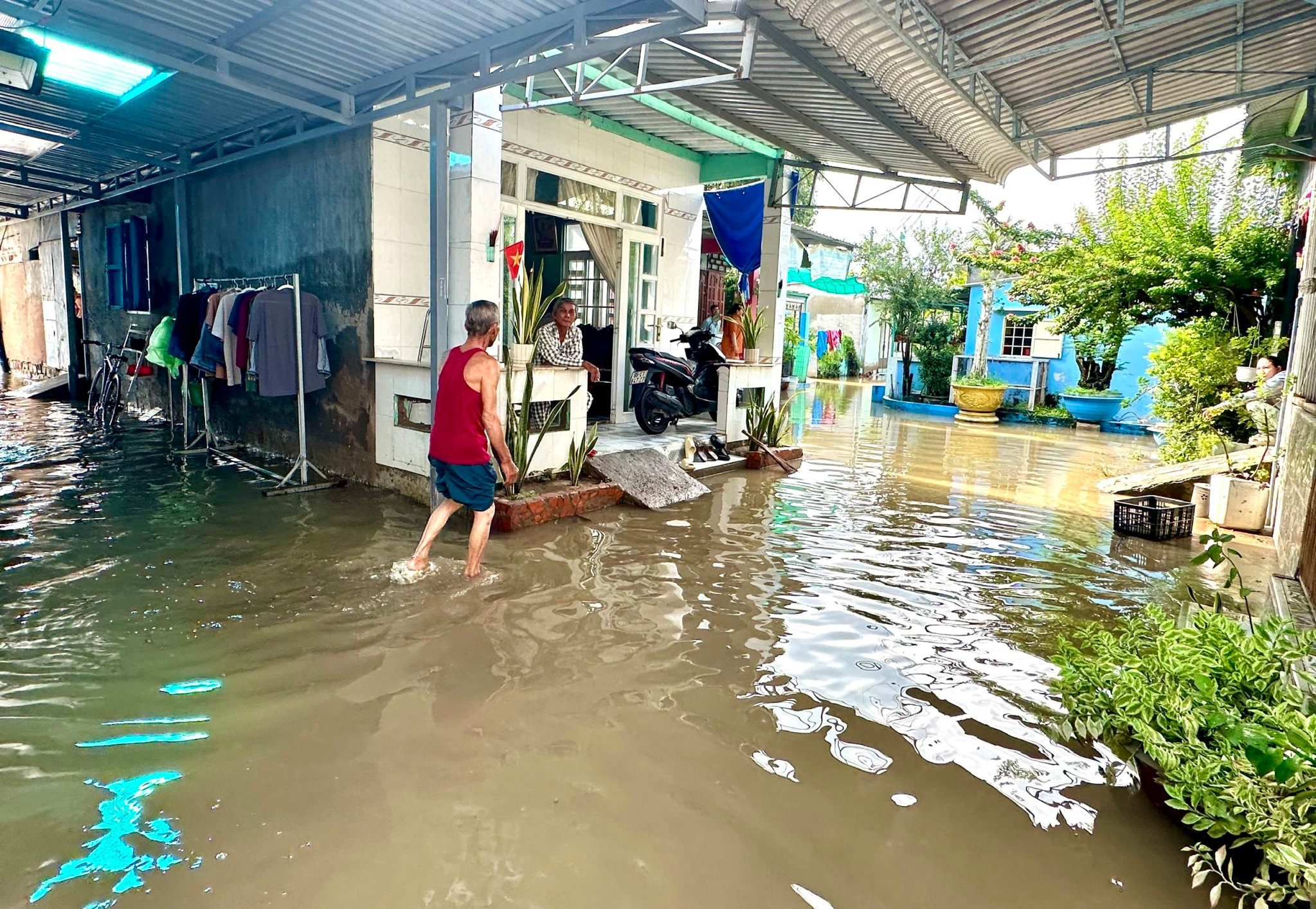 Một số khu vực còn ngập cục bộ tại Bình Thuận