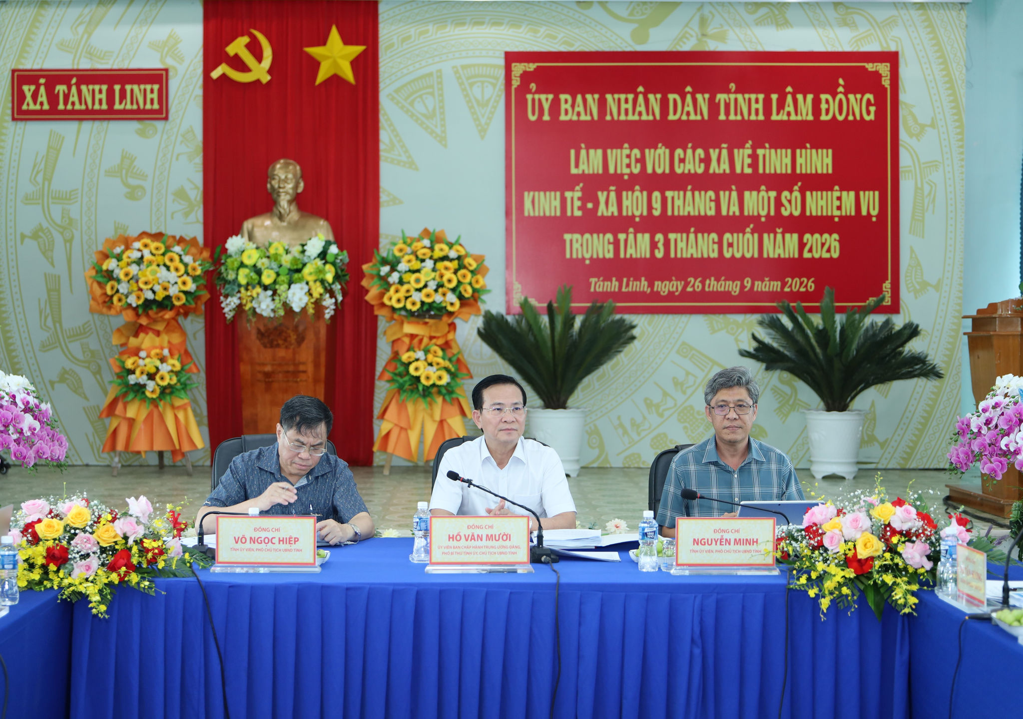 Các đồng chí chủ trì buổi làm việc
