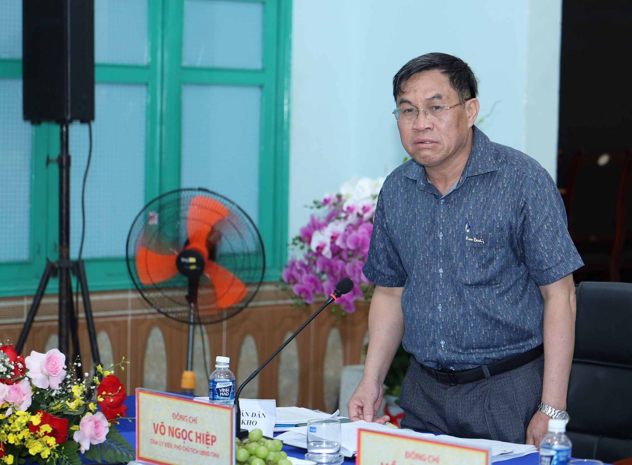 Tỉnh ủy viên, Phó Chủ tịch UBND tỉnh Lâm Đồng Võ Ngọc Hiệp phát biểu tại buổi làm việc