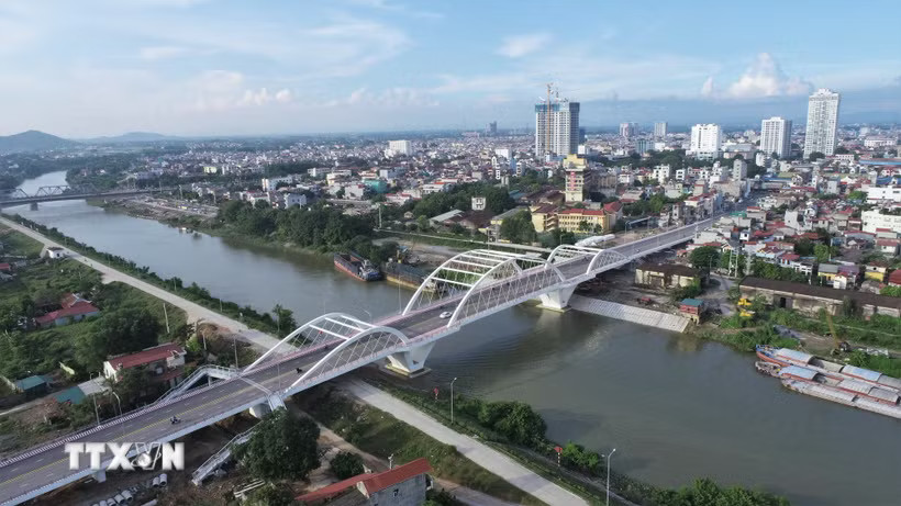 Đô thị Bắc Giang - trung tâm hành chính của thành phố Bắc Ninh. (Ảnh: Việt Hùng/TTXVN)
